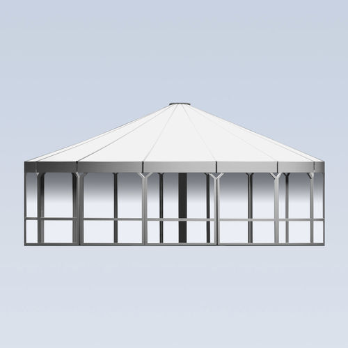Gazebo in acciaio - TYPE UB - MDT-TEX - tetto in tela / con struttura in acciaio / contract