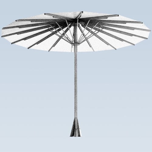 Ombrellone quadrato - TYPE T XXL - MDT-TEX - rotondo / telescopico / in tessuto acrilico