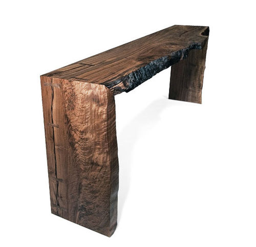 Consolle contemporanea - MITER  - Hudson Furniture - in noce / rettangolare / in materiale di recupero