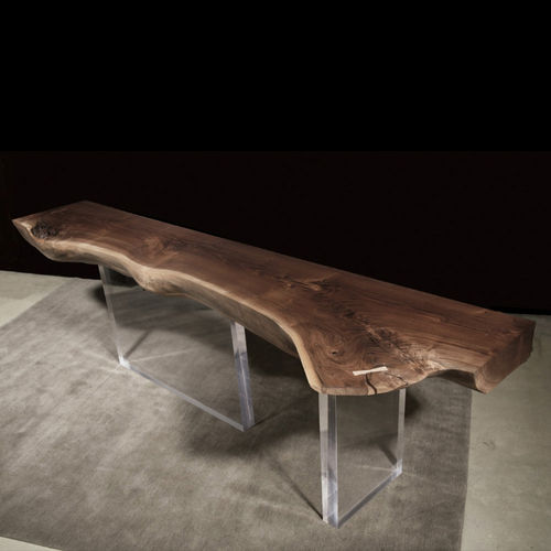 Consolle contemporanea - PLEXI - Hudson Furniture - in Plexiglas® / in noce / su misura