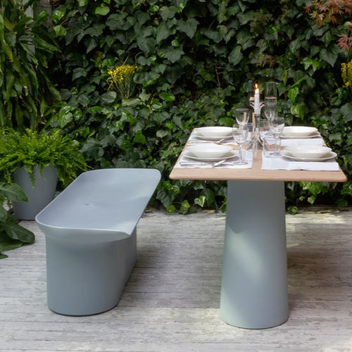 Panca da giardino contemporanea - LUBA - SERRALUNGA - in polietilene a bassa densità LDPE / senza braccioli / da interno