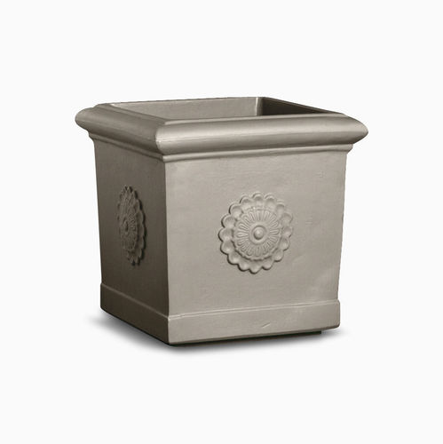 Vaso da giardino in polietilene a bassa densità LDPE - QUADRO FIORE - SERRALUNGA - quadrato / per uso residenziale / bianco