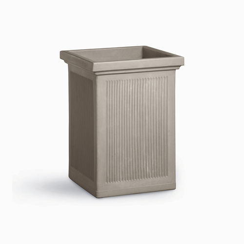 Vaso da giardino in polietilene a bassa densità LDPE - MILLERIGHE ALTO - SERRALUNGA - quadrato / per uso residenziale / bianco