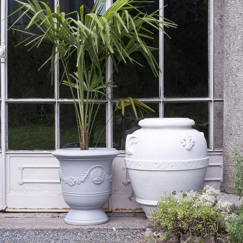 Vaso da giardino in polietilene a bassa densità LDPE - DECORATI ORCIO - SERRALUNGA - per uso residenziale / bianco / rosso