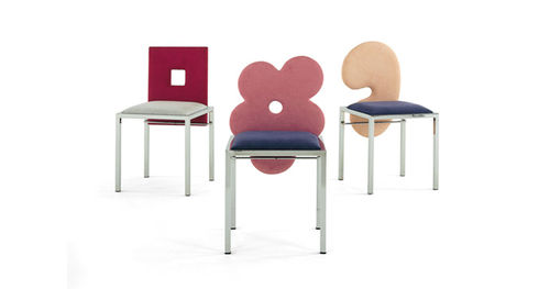 Sedia design originale - OMAGGI - Saporiti Italia - in metallo / per uso residenziale / senza braccioli