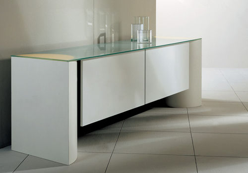 Credenza contemporanea - EDISON - Saporiti Italia - in legno / in vetro
