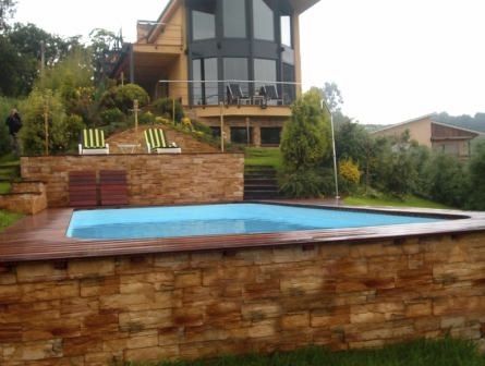 Piscina monoblocco - Multiforma - da esterno / fuoriterra / in poliestere