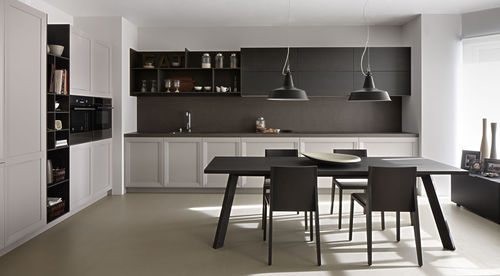 Cucina contemporanea - PIEDRA OLMO CENIZA - Dica - in acciaio / in legno / con impugnature
