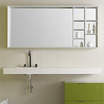 Specchio da bagno a muro - LUSH - Dica - contemporaneo / rettangolare / con contenitore