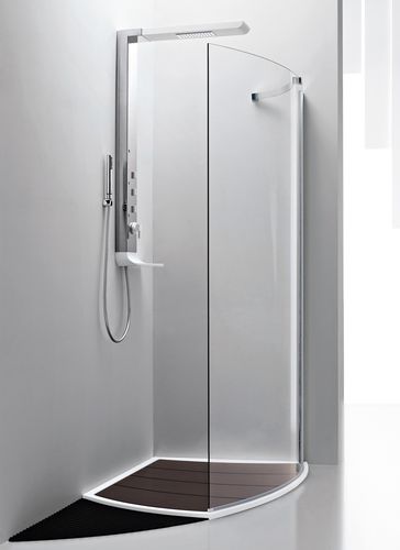 Parete doccia battente - AQUA 110 - ARBLU - curva / d'angolo / in vetro temprato