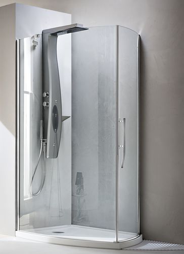 Parete doccia battente - AQUA 110 - ARBLU - curva / d'angolo / in vetro temprato