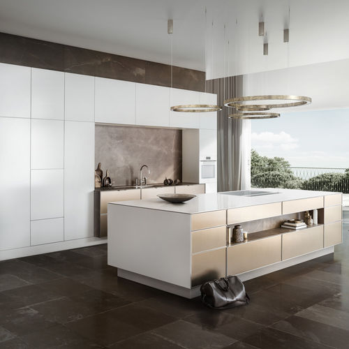 Cucina contemporanea - PURE : SE 3003 R - SIEMATIC - in legno / con isola / senza maniglie