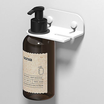 Distributore di sapone per uso residenziale - QUICK - Sonia Bath - da parete / in alluminio / manuale
