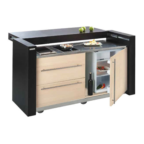 Elemento da cucina con rotelle - 14460 - FAS - con zona di cottura frontale / con cassetti