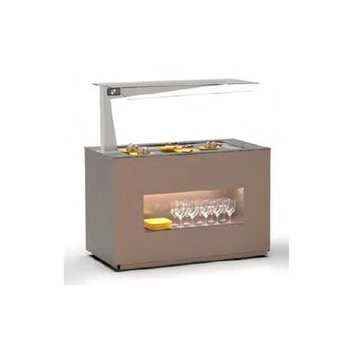 Buffet refrigerato centralizzato - 14487 - FAS - con ruota / freddo statico / contract