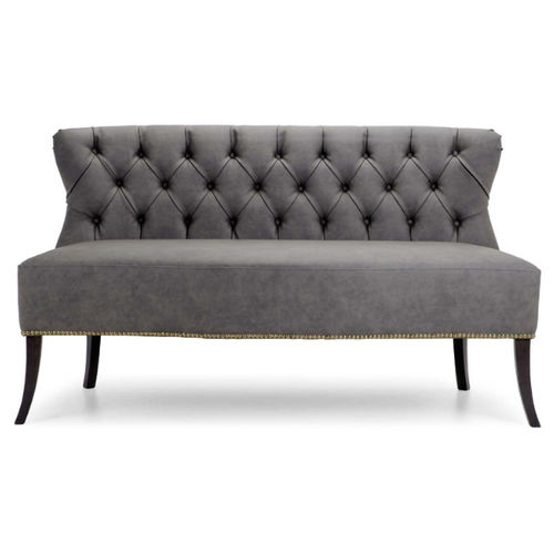 Divano Art Deco - Mork - FAS - in tessuto ignifugo / in ecopelle / grigio