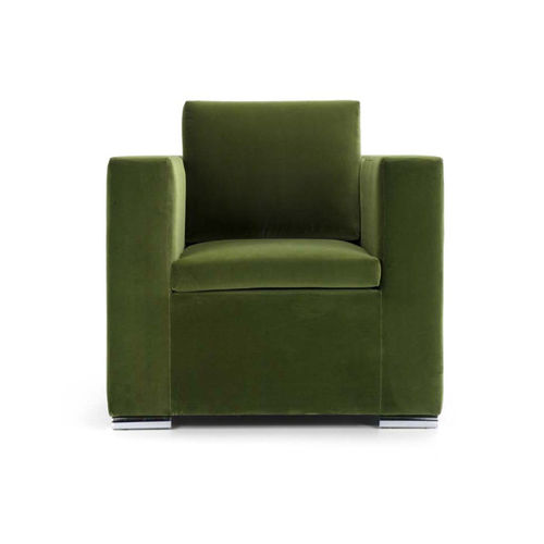 Poltrona contemporanea - Lowell - FAS - in tessuto ignifugo / in ecopelle / verde