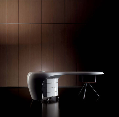 Cassettiera per ufficio in legno - UNO - Della Rovere - in melaminico / 3 cassetti / design originale