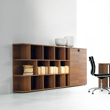Armadio classificatore basso - LITHOS - Della Rovere - alto / in legno / con sportello battente