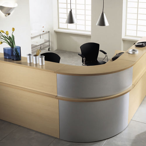 Banco reception d'angolo - KOMPAS - Della Rovere - in legno