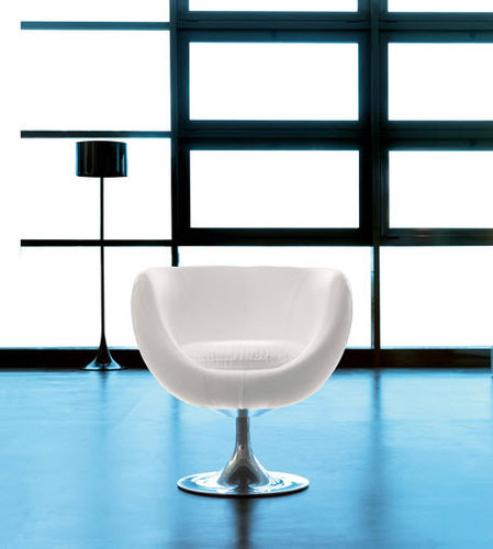Sedia visitatore contemporanea - 081 - Della Rovere - da interno / in tessuto / in pelle