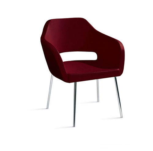 Sedia visitatore contemporanea - LAVINIA - Della Rovere - da interno / in tessuto / in pelle