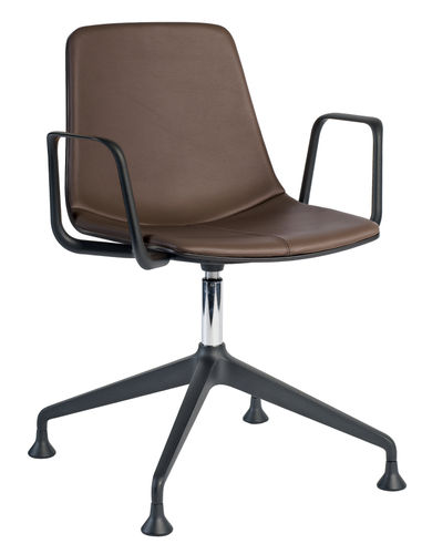 Sedia visitatore contemporanea - LAMINA - DIETIKER - in ghisa di alluminio / girevole / contract