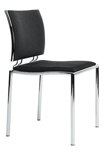 Sedia visitatore contemporanea - QUADRO S - DIETIKER - in legno / impilabile / contract