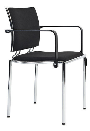 Sedia visitatore contemporanea - QUADRO S - DIETIKER - in legno / impilabile / contract