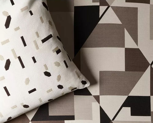 Tessuto da tappezzeria - ART THEORY - CHAMPAGNE - Donghia - geometrico / in cotone / in viscosa