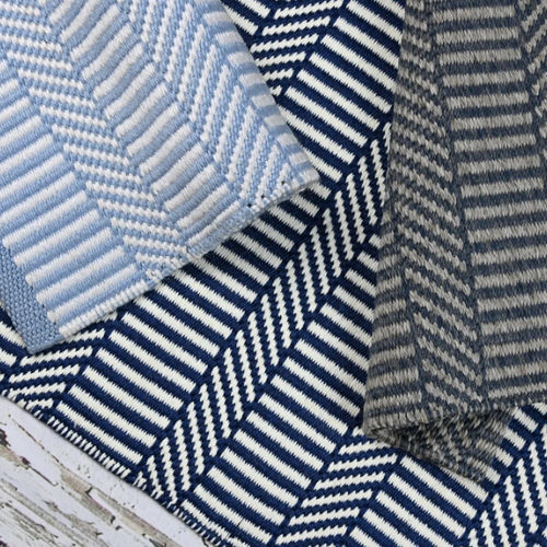 Moquette tessuto a mano - TOPBOARD  - Donghia - in polipropilene / a righe / grigia