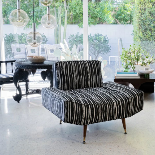 Tessuto da tappezzeria - BRANCHING OUT  - Donghia - a righe / in acrilico / per esterni