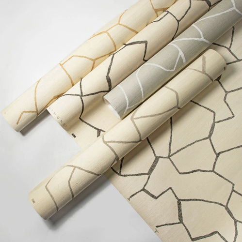 Rivestimento murale per interni - W-BARK CLOTH  - Donghia - in cotone / in sisal / con motivo stampato