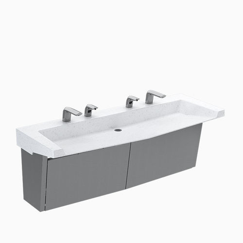 Lavabo a muro - SloanStone® - Sloan - in quarzo / multiplo / rettangolare