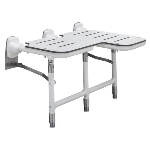 Sedile per doccia ribaltabile - B-918116L/R Bariatric - Bobrick Washroom Equipment - da parete / galvanizzato / in acciaio