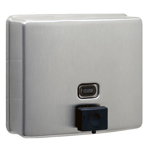 Distributore di sapone professionale - B-4112 CONTURASERIES® - Bobrick Washroom Equipment - da parete / in acciaio inossidabile / manuale