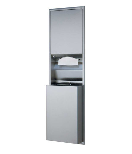 Distributore di salviette da incasso - B-3942 ClassicSeries® - Bobrick Washroom Equipment - in acciaio inossidabile / con cestino