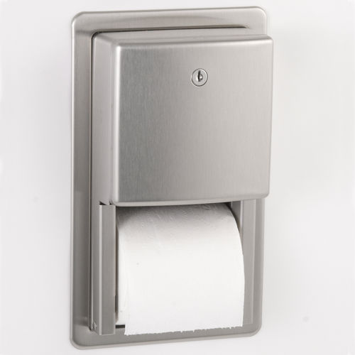 Distributore di carta igienica da incasso - B-4388 ConturaSeries® - Bobrick Washroom Equipment - in acciaio inossidabile / contract