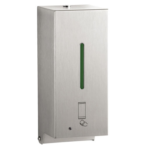 Distributore di sapone professionale - B-2013 AUTOMATIC FOAM SOAP DISPENSER - Bobrick Washroom Equipment - da parete / in acciaio inossidabile / elettronico