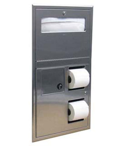 Distributore di carta igienica da incasso - B-3574 ClassicSeries® - Bobrick Washroom Equipment - in acciaio inossidabile / contract