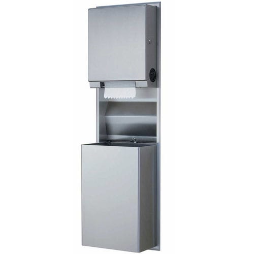 Distributore di salviette da parete - B-39617 ClassicSeries® - Bobrick Washroom Equipment - in acciaio inossidabile / con cestino