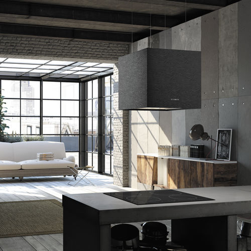 Cappa a muro - LYBRA PLUS - Faber S.p.A - design originale / con illuminazione integrata / nera