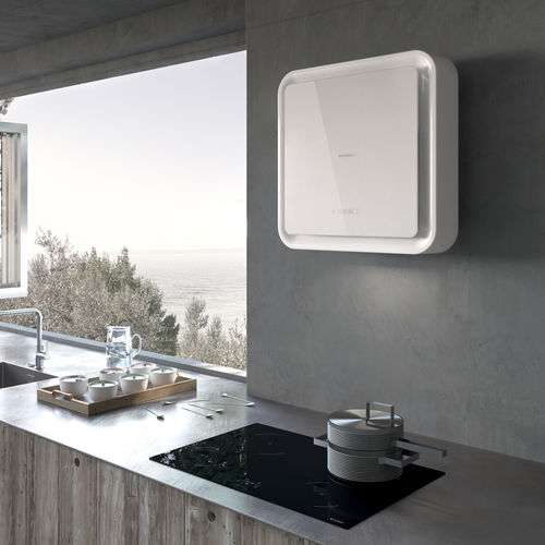 Cappa a muro - PYANA - Faber S.p.A - con illuminazione integrata / design originale / silenziosa