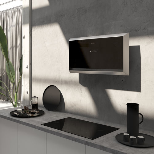 Cappa a muro - TWICE - Faber S.p.A - con illuminazione integrata / design originale / silenziosa
