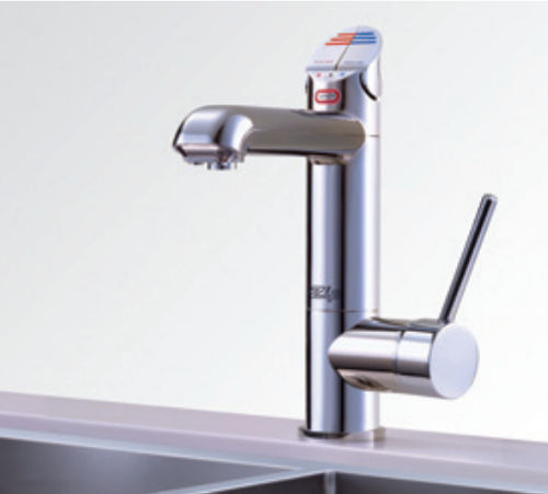 Miscelatore da appoggio - ALL-IN-ONE - Zip - in metallo cromato / da cucina / 1 foro