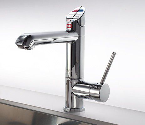 Miscelatore da appoggio - ALL-IN-ONE - Zip - in metallo cromato / da cucina / 1 foro