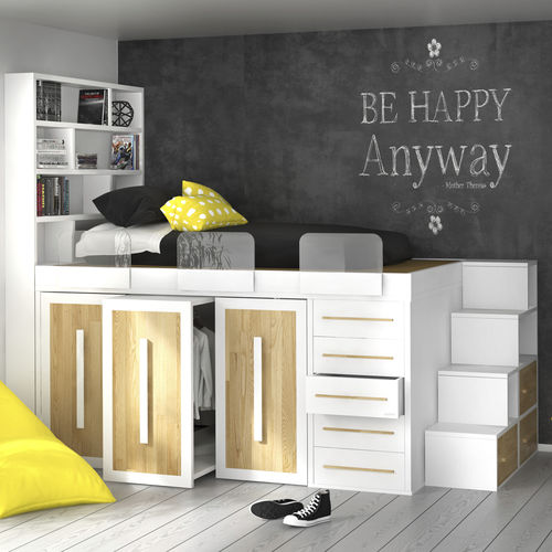 Letto singolo - BEHAPPY - Cinius - contemporaneo / per bambini / su misura