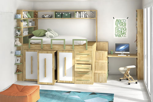 Letto singolo - Arcobaleno - Cinius - contemporaneo / per bambini / personalizzabile