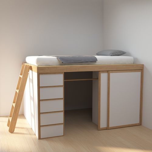 Letto tatami - BASIC 2  - Cinius - singolo / contemporaneo / per bambini
