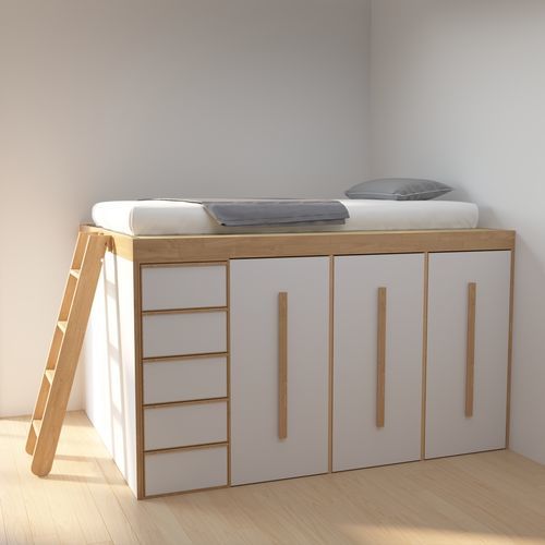 Letto tatami - Basic 3 - Cinius - singolo / contemporaneo / per bambini
